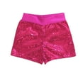 thumbnail image 1 of Zpanxa Girls Running Shorts Solid Versatile Elastic Waist, Lightweight Breathable Shorts with Sequin Detail for Kids, 1 of 4