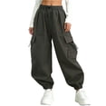 thumbnail image 1 of Zpanxa Girls Stitch Detail Wide Leg Pants Elastic Waist Flowy Casual Full Length Trousers Pants for Girls, 1 of 6