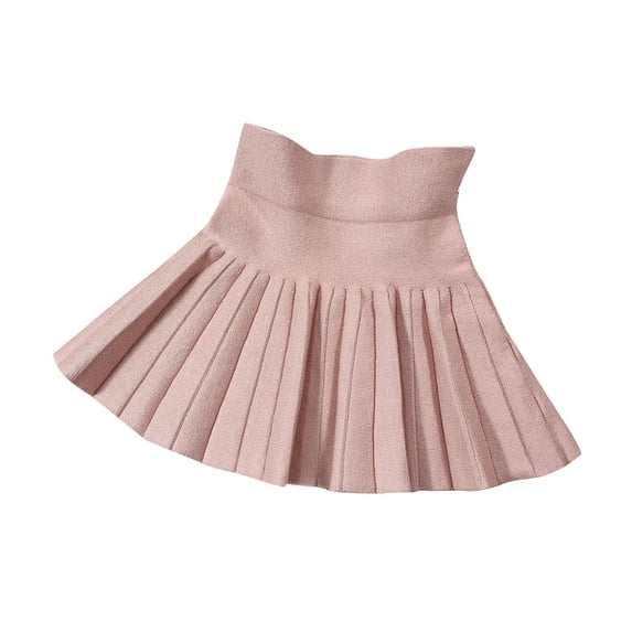 Zpanxa Girls Uniform Skort Print Princess Half Skirt Set Elastic Waistband & Pattern Outer Fabric, Summer Lovely Wear