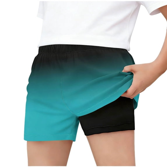 Zpanxa Boy's Print Swim Trunks Breathable Double-Layer Mid-Thigh Length, Elastic Waist, Quick Dry