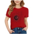 thumbnail image 1 of Zpanxa Kids Shirts for Girls Allover Print Crew Neck Casual Tee Short Sleeve Multi-purpose Versatile Design 3 Years, 1 of 4
