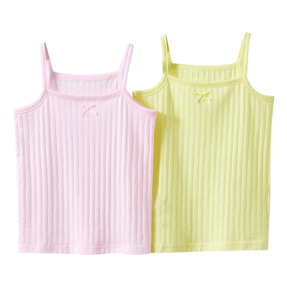 Zpanxa Girls Spaghetti Strap Tank Top Sweat Wicking Stretch Base Camisoles Crew Neck Sleeveless Breathable Fit 3 Years