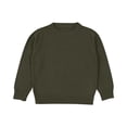 thumbnail image 1 of Zpanxa Girls Sweaters Kids Girls Crew Neck Sweater Light Blue Solid Color Long Sleeve Ribbed Cuffs Knit Pullover Casual School Fall Winter Warm Top, 1 of 5