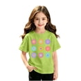 thumbnail image 1 of Zpanxa Girls T Shirts Grid Print Crew Neck Short Sleeve Summer Tee, 1 of 7