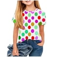 thumbnail image 1 of Zpanxa T Shirts for Girls Short Sleeved Printed T‑Shirt Round Neck Half Sleeved Casual Versatile, 1 of 5