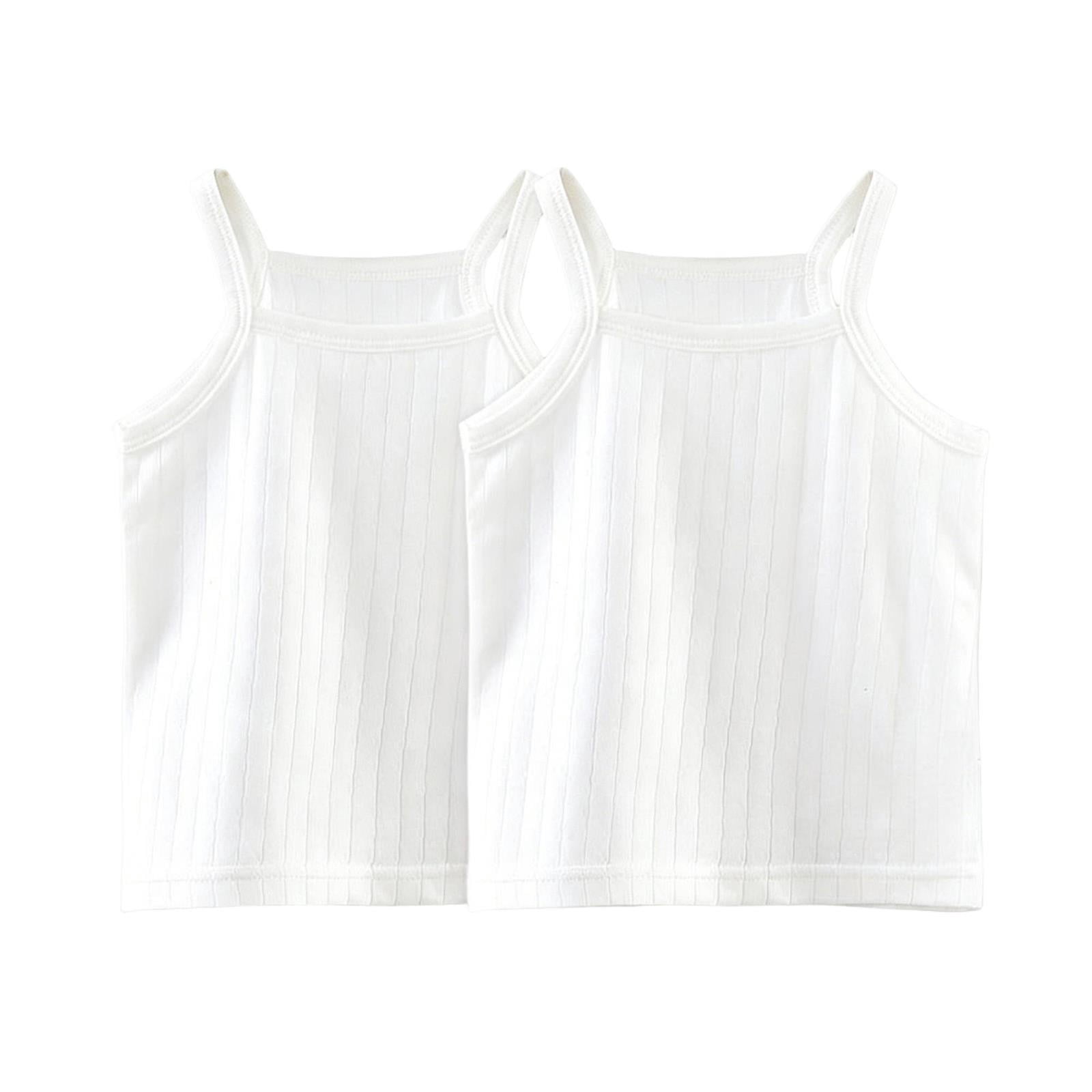 Zpanxa Girls Tank Tops Solid Color Sleeveless Square Neck Soft