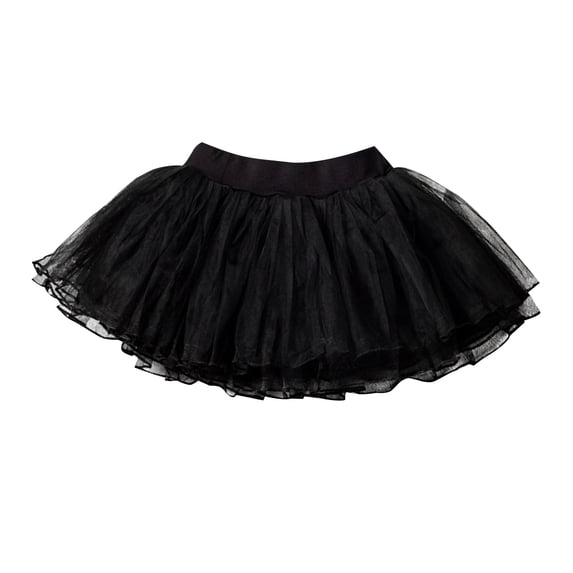 Zpanxa Girls Tutu Skirt Girls' Breathable Princess Pleated Mesh Skirt with Elastic Waistband & Soft Gauze Lining, Lightweight Daily Wear Black 0 Months