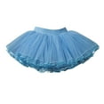 thumbnail image 1 of Zpanxa Girls Tutu Skirt Girls' Breathable Princess Pleated Mesh Skirt with Elastic Waistband & Soft Gauze Lining, Lightweight Daily Wear Light Blue 5 Years, 1 of 4