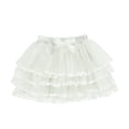 thumbnail image 1 of Zpanxa Uniform Skirts for girls Tiered Tulle Skirt with Bow and Elastic Waistband White 4 Years, 1 of 6