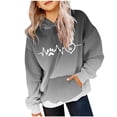thumbnail image 1 of Zpanxa Gradient Heart Paw Print Hoodie, Boys Girls Fleece Pullover with Pocket, Long Sleeve Casual Kawaii Style Sweatshirt for Kids 2-14 Years, 1 of 2