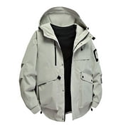 Heavy-Duty Waterproof Work Jacket Gray L