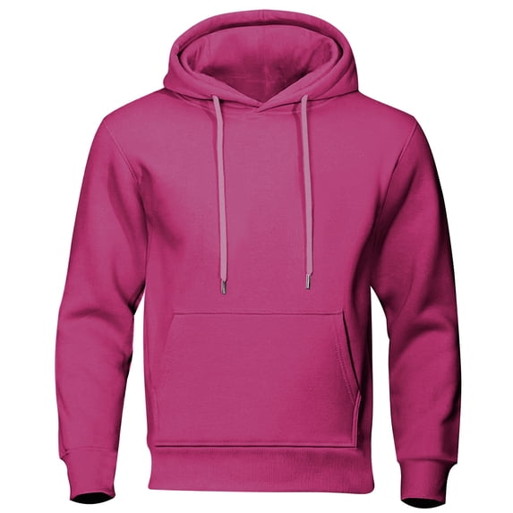 Zpanxa Hoodies for Men Fleece Lined, Classic Kangaroo Pocket, Solid Color Casual Long Sleeve Top
