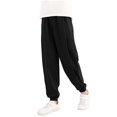 thumbnail image 1 of Zpanxa Kids Acid Wash Jogger Sweatpants Elastic Waistband Cuffed Ankle Loose Fit Retro Style Sport Trousers Pants for Girls, 1 of 7