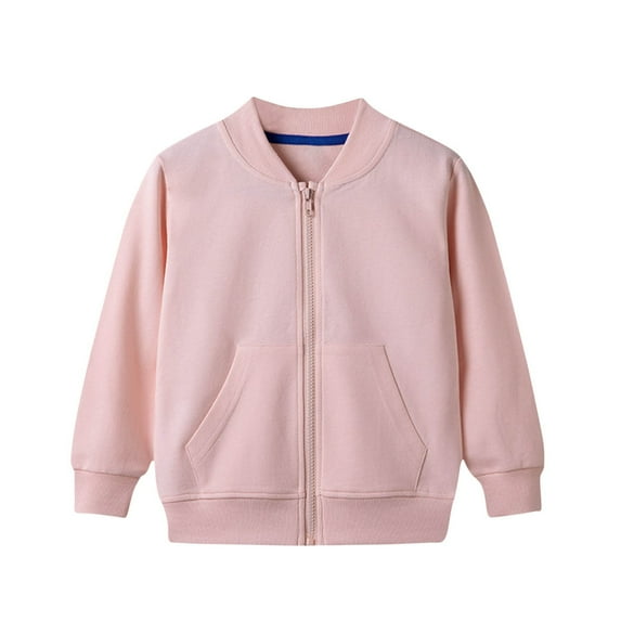 Zpanxa Kids Athletic Jacket Arrival Fall Zip Up Long Sleeve Casual Sporty Outerwear No Hood for Boys Girls Ages 2 to 8