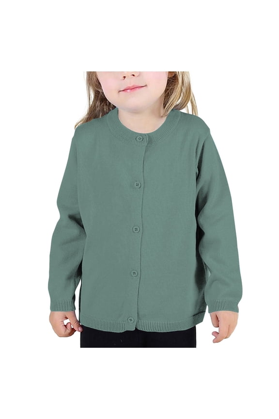 Kids Candy Color Cardigan Solid Pastel Knit Sweater Soft Button Front Cozy Everyday Wear Versatile Spring Fall Layering for Boys Girls Ages 2 to 8