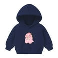 thumbnail image 1 of Zpanxa Kids Dinosaur Print Hoodie Sherpa Lined Pullover with Front Pocket for Playful Style 2-8 Years, 1 of 2