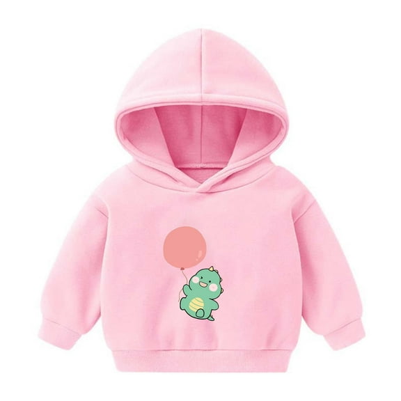 Zpanxa Kids Dinosaur Print Hoodie Sherpa Lined Pullover with Front Pocket for Playful Style 2-8 Years