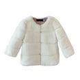 thumbnail image 1 of Zpanxa Kids Faux Fur Jacket Plush Soft Cozy Winter Coat Casual Outerwear for Boys Girls Ages 2 to 8, 1 of 3