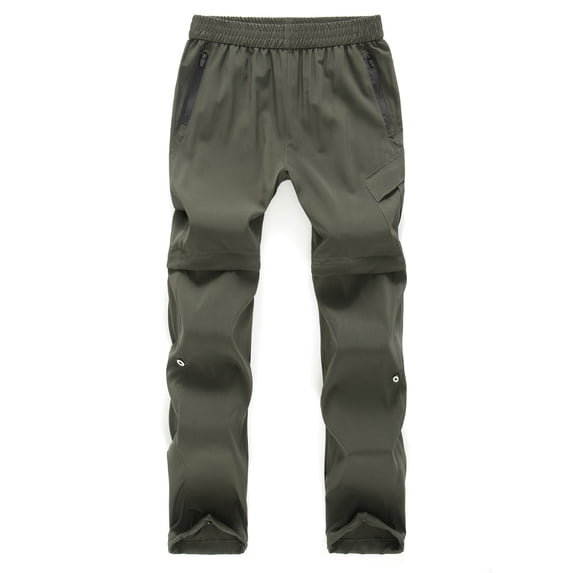 Zpanxa Kids Girls 2 in 1 Convertible Zip Off Hiking Pants Quick Dry Lightweight Outdoor Cargo Trousers Adjustable Waist Girls Pants
