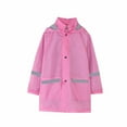 thumbnail image 1 of Zpanxa Kids Hooded Raincoat with Pockets Waterproof All Season Windproof Jacket Mid Length Outerwear for Boys Girls Ages 4 to 12, 1 of 1