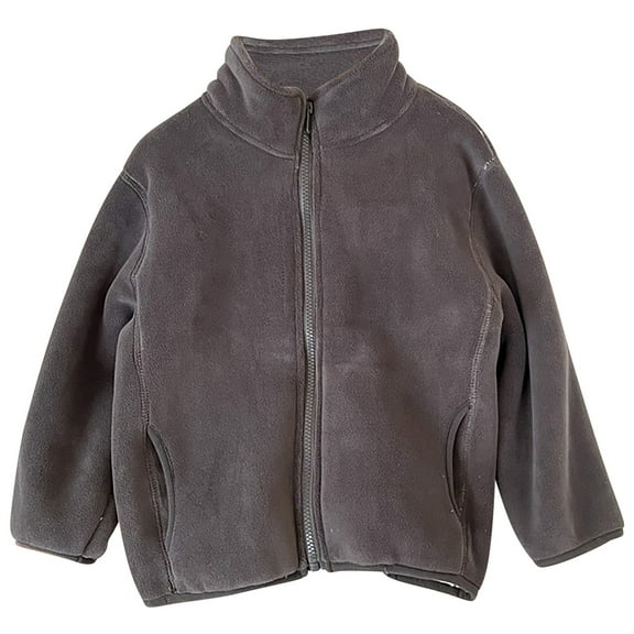 Zpanxa Kids Quilted Puffer Jacket Solid Color High Neck Long Sleeve Zipper Pockets Warm Winter Coat No Hood Casual Outerwear for Boys Girls Ages 2 to 8