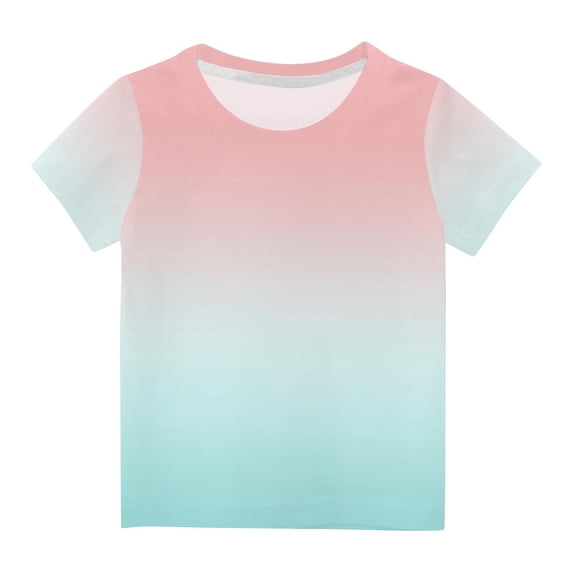 Zpanxa Kids Shirts Tie Dye Crew Neck Short Sleeve Summer Casual Tee