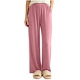 thumbnail image 1 of Zpanxa Kids Soft Breathable Lounge Pants Elastic Waistband Loose Fitting Casual Sleepwear Trousers for Home Pants for Girls, 1 of 7