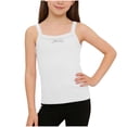 thumbnail image 1 of Zpanxa Kids Tank Tops Solid Color Bow Camisole Summer Lightweight Sleeveless Cotton, 1 of 7