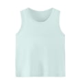 thumbnail image 1 of Zpanxa Kids Tank Tops Solid Color Round Neck Sleeveless Base Shirt Cotton for Summer, 1 of 5