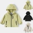thumbnail image 1 of Zpanxa Kids Waterproof Windbreaker 2-12Y Hooded Rain Jacket with Pockets Lightweight Breathable Hiking Coat for Outdoor, 1 of 4