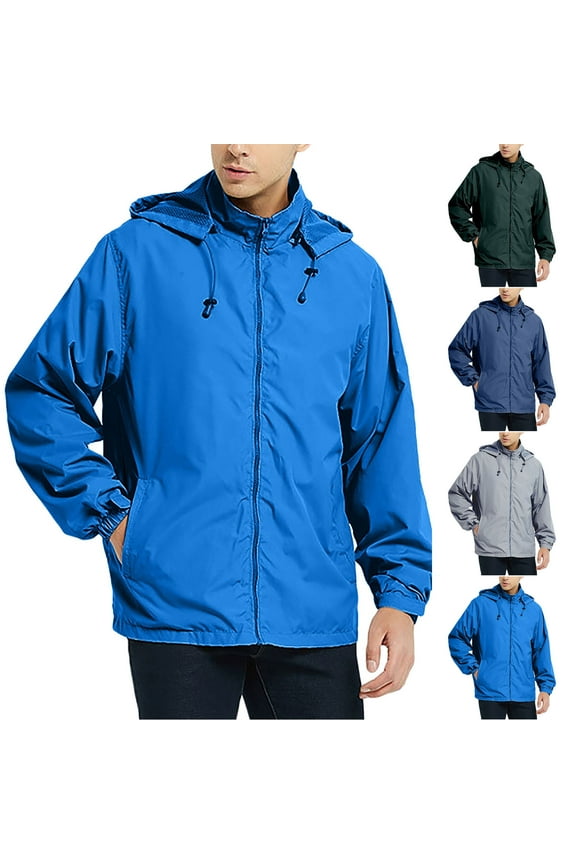 Men's Arctic Winter Jacket Heavy Duty Waterproof Windproof Hooded Coat Cold Proof Insulated Zipper Pockets Solid Color Top