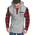 thumbnail image 1 of Zpanxa Men's Heavyweight Pullover Hoodie Solid Color French Terry Long Sleeve Casual Sweatshirt with Kangaroo Pocket Unisex Street Style, 1 of 6