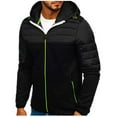 thumbnail image 1 of Zpanxa Men's Lightweight Hooded Jacket Water Resistant Windbreaker with Zippered Pockets Full Zip Casual Coat Long Sleeve Outdoor Rain Shell, 1 of 1