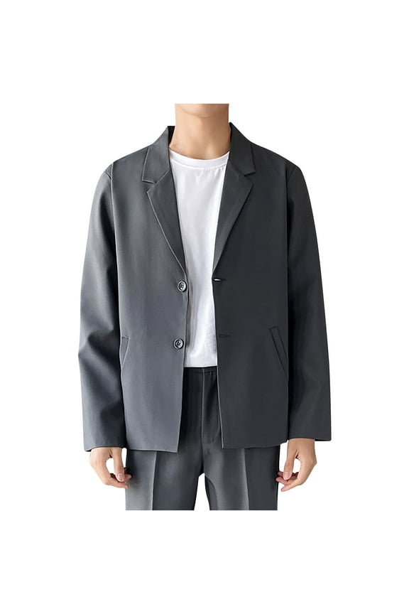 Men's No-Iron Leather Suit Premium Wrinkle-Resistant Formal Blazer and Trousers Set for Sophisticated Business Attire Gray XXL