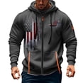 thumbnail image 1 of Zpanxa Men's Performance Cargo Training Jacket with Multiple Utility Pockets, Adjustable Hood and Long Sleeves for Sports Fitness & Breathable Workout Wear in Solid Color Dark Gray L, 1 of 3