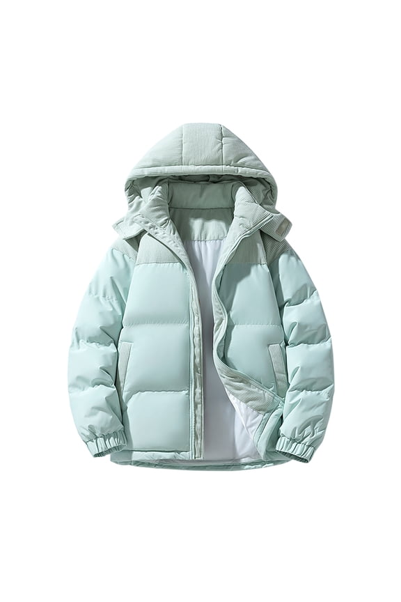 Men's Slim Fit Hooded Jacket Drawstring Waist Tailored Stitching Detail Fashion Coat for Modern Urban Outwear and Stylish Commute Light Blue S