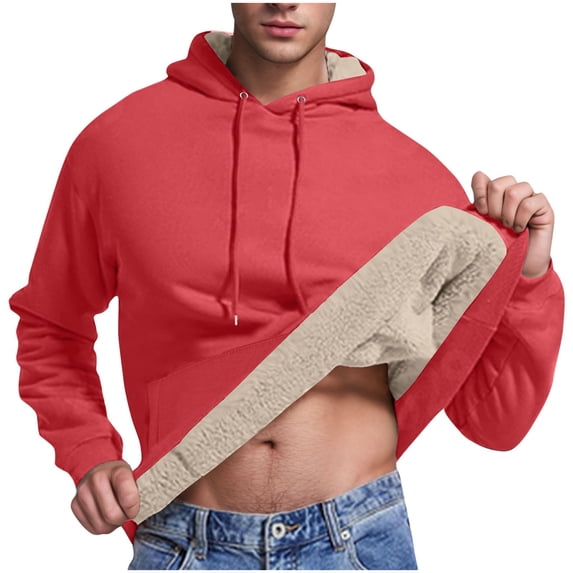 Zpanxa Men's Stand Collar Pullover Sweatshirt Thermal Elastic Cuff Solid Color Half Zip Winter Warm Knit Crew Neck Casual Top