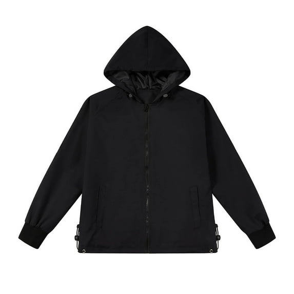 Zpanxa Men's Trail Running Jacket Hooded Quick-Dry Solid Color with Zippered Pockets Long Sleeve Windproof Outdoor Climbing Coat