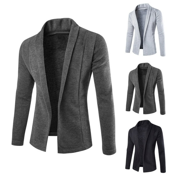 Zpanxa Men's V Neck Cardigan Sweater Long Sleeve Casual Coat Solid Color Lightweight Knit Button Front Winter Layering Piece