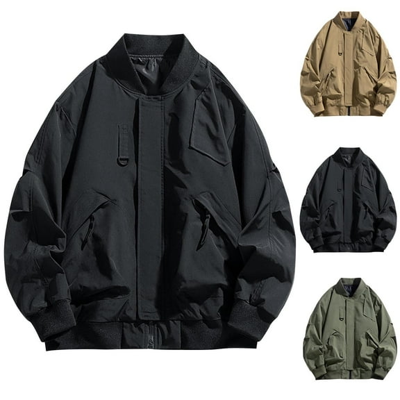 Zpanxa Men's Water Resistant Hooded Jacket Solid Color Casual Long Sleeve Lightweight Packable Zippered Pockets Commuter Streetwear Coat