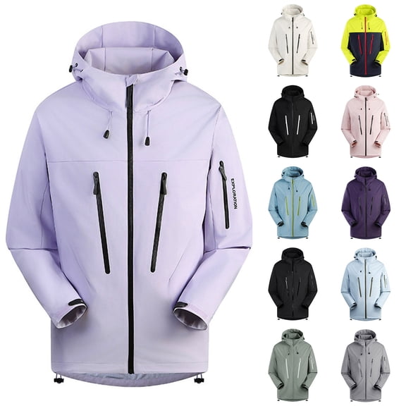 Zpanxa Men's Windproof Work Jacket Spring Thin Lightweight Coat for Mountain Climbing Cycling Outdoor Utility Wear