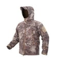 thumbnail image 1 of Zpanxa Men's Winter Camo Hooded Jacket Long Sleeve with Zippered Pockets, Insulated Casual Parka for Outdoor Activities Orange XXL, 1 of 8