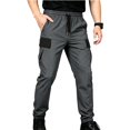 thumbnail image 1 of Zpanxa Mens Jogger Pants Nylon Tactical Cargo Jogger Pants with Drawstring Waist and Multi Pockets, 1 of 8