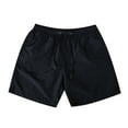 thumbnail image 1 of Zpanxa Mens Shorts Clearance, Men's Casual Drawstring Pocket Solid Color Candy Color Five-Point Beach Shorts Black 5XL, 1 of 3