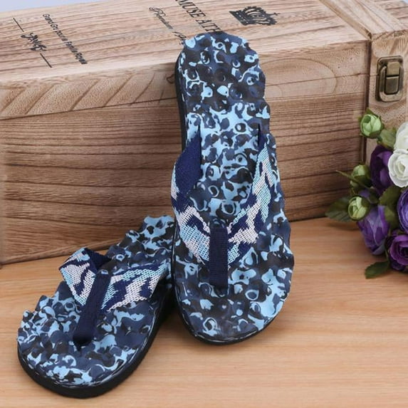 Zpanxa Mens Slippers Men Summer Camouflage Flip Flops Shoes Sandals Slipper indoor & outdoor BU41 Flip Flops for Men Blue 41