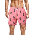 thumbnail image 1 of Zpanxa Mens Swim Trunks Summer Plus Size Quick Dry Lightweight Swim Shorts Casual Funny Beach Shorts Pink M, 1 of 6
