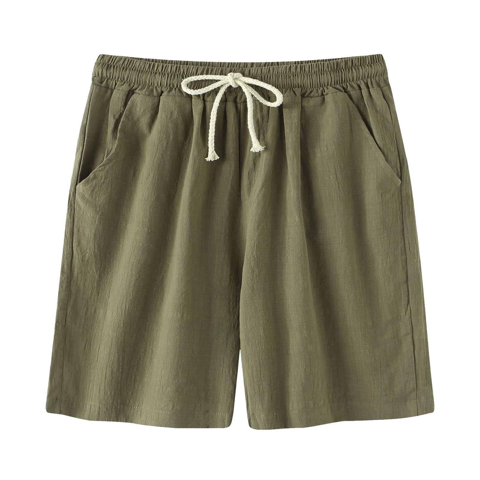 Zpanxa Linen Shorts for Women Summer Casual High Waisted Wide Leg