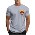 thumbnail image 1 of Zpanxa Mens T-Shirts New Fashion Casual Men Print Sports T-Shirt Short Sleeve Round-Neck Blouses Shirts Top, 1 of 5