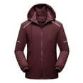 thumbnail image 1 of Zpanxa Mens Winter Coats K2Men's Detachable Cap Waterproof, Dirt-proof, Wind-proof, Tear-resistant Zipper Casual Warm Jacket Red M, 1 of 3