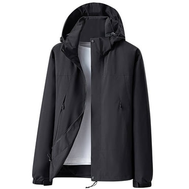 Zpanxa Mens Winter Jacket Casual Jacket Loose Color Blocking Outdoor Sprinter Long Sleeve Hooded Casual Jacket/jacket Black 3XL